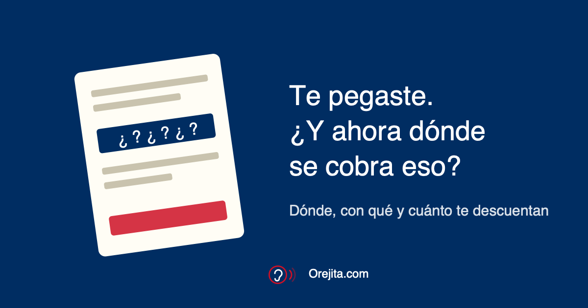 Un ticket de banca con los números tapados por signos de interrogación y la pregunta: te pegaste, ¿y ahora dónde se cobra eso?