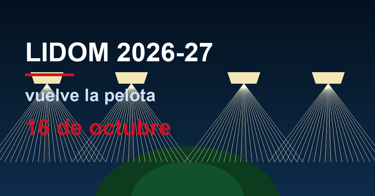 Estadio dominicano de noche en el arranque de la temporada de LIDOM