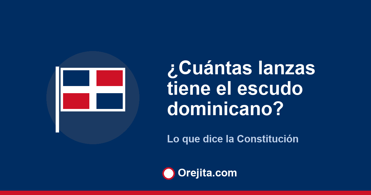 Portada azul de Orejita con la pregunta cuántas lanzas tiene el escudo dominicano, sobre las partes del escudo nacional y lo que dice la ley