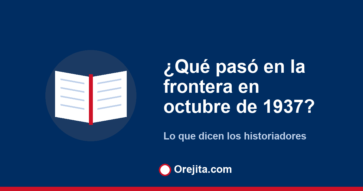 Portada sobria de Orejita con la pregunta qué pasó en la frontera en octubre de 1937, sobre la masacre de haitianos y dominicanos de origen haitiano